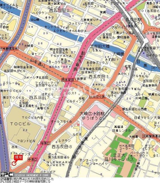 CYNTHIA FOUR-D GOTANDA-WEST【おとり物件なし】#学生・社会人にオススメ！の地図
