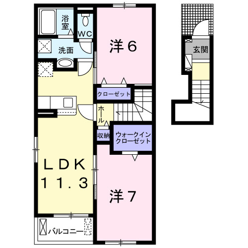 アムールＡの間取り