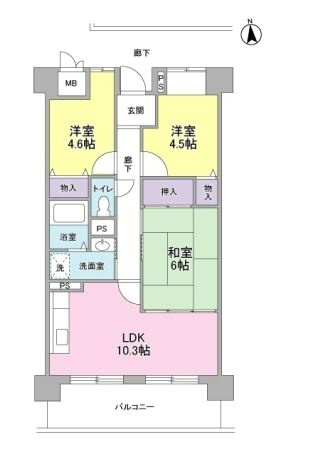 【間取り】 | サクラハイム浦江