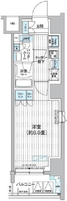 プレミアムフラットひばりヶ丘駅前の間取り
