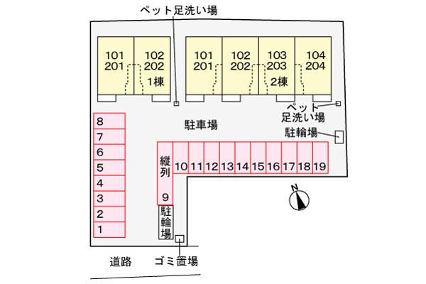 ヒルズ津屋崎Ⅱの駐車場|駐車場