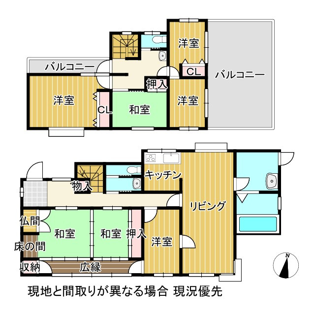 津市安濃町妙法寺 中古戸建の間取り