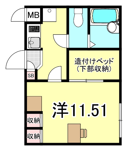 レオパレス逆瀬川の間取り
