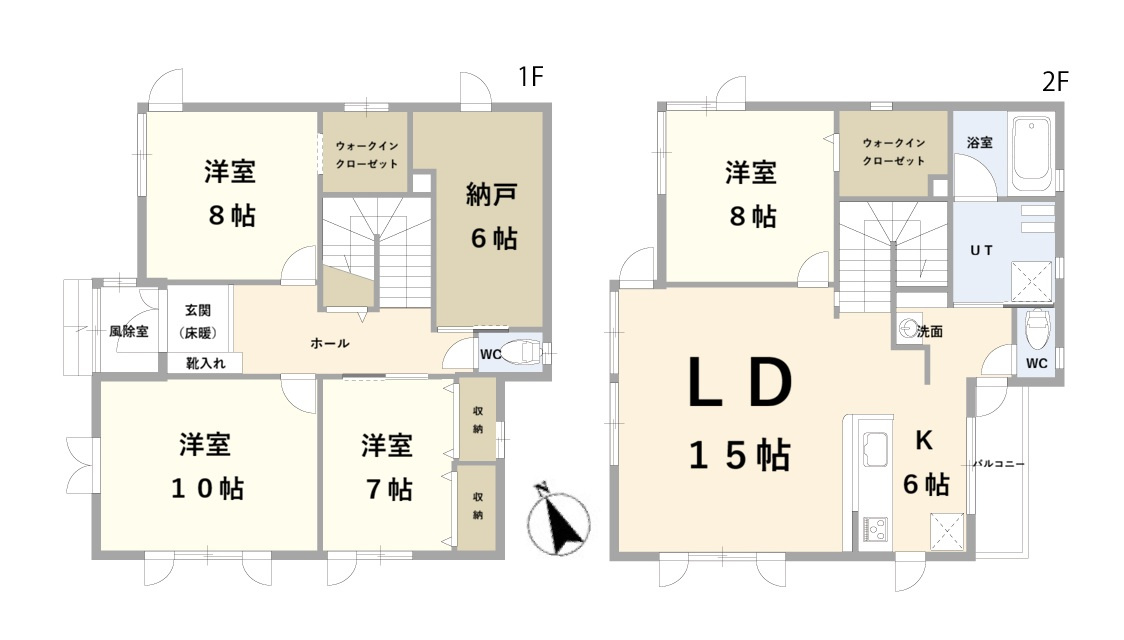 小樽市新光町　一戸建ての間取り