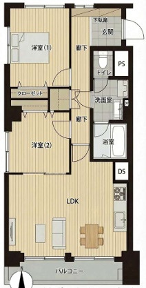 学芸大スカイスクレーパーの間取り