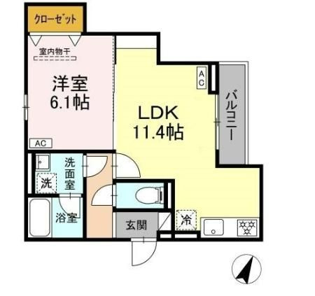 D-asset矢崎町の間取り