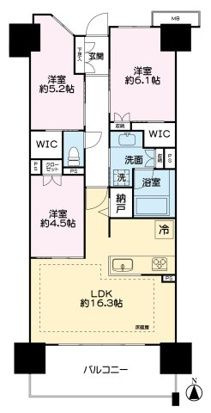 レーベン水戸ONE　STATE　TOWERの間取り