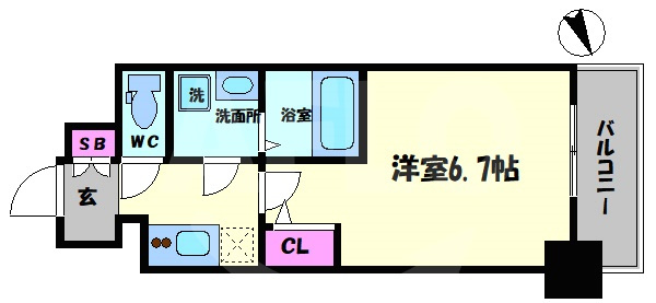 エスリード大阪梅田WESTの間取り|エスリード大阪梅田WEST　間取り