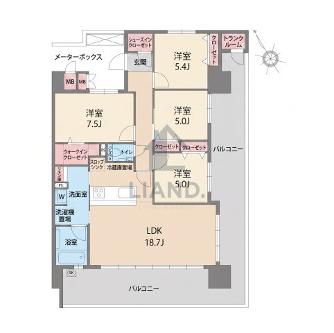 S-RESIDENCE愛宕SOUTH　愛宕小学校区の間取り|S-RESIDENCE愛宕SOUTH