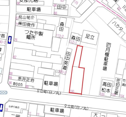 米子市立町3-100の地図