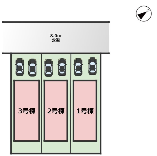 MIRASUMO熱田区白鳥106③｜名古屋市の戸建ならホームアップの区画図