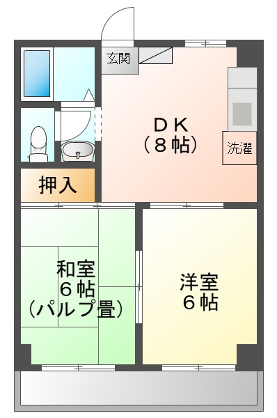 サロンコーポの間取り