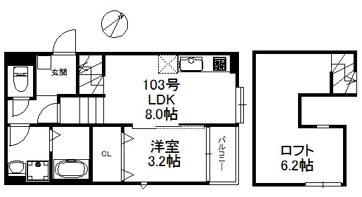 【間取り】 | クレア多の津