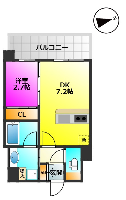 福岡市南区塩原４丁目の賃貸マンションの間取り