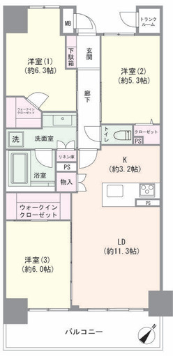 センチュリーハイツ亀有の間取り