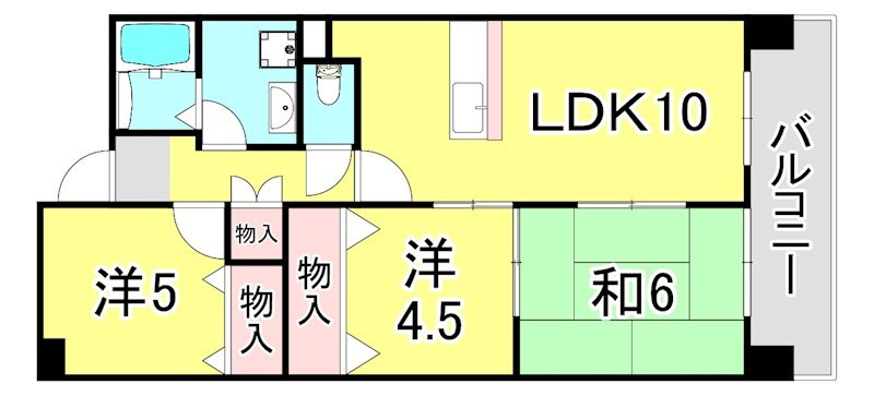 ホップス須磨の間取り
