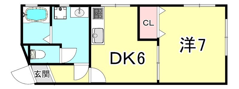 ラムール長田の間取り