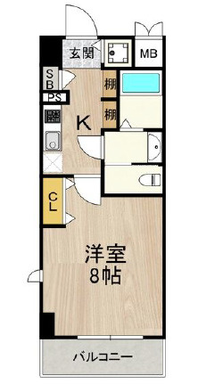 ルクレ難波の間取り