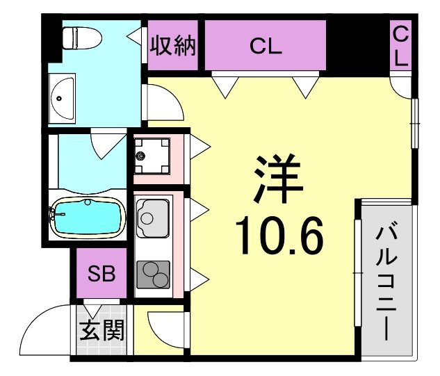 フローライト長堀橋の間取り