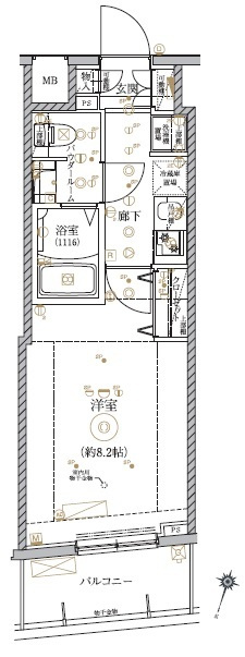  リルシア門前仲町の間取り