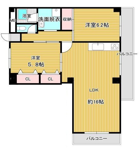 グランドメゾン中山手の間取り