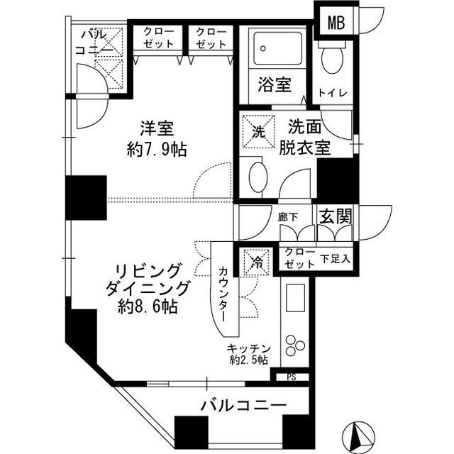 ガラ・シティ京橋の間取り