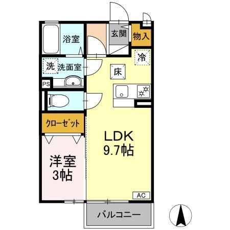 サンクレア Ⅰ Ⅱ Ⅲ Ⅲの間取り