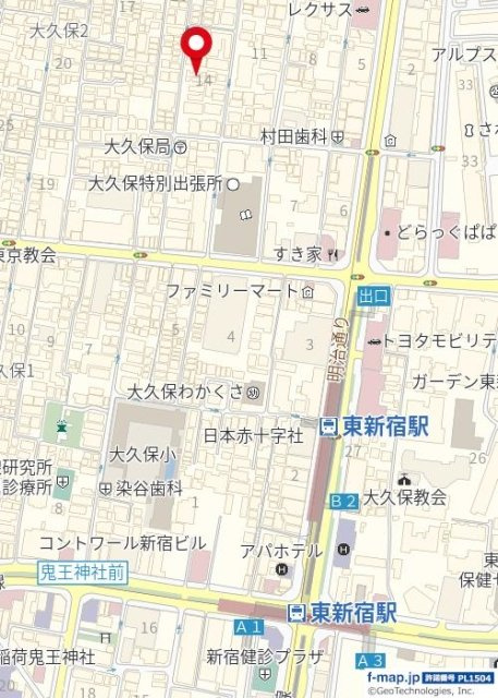 すばるハイムの地図