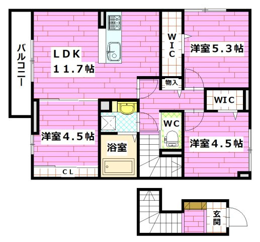 アルセ・Tの間取り