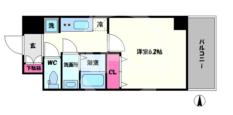 グランデュール鶴橋の間取り|グランデュール鶴橋　間取り