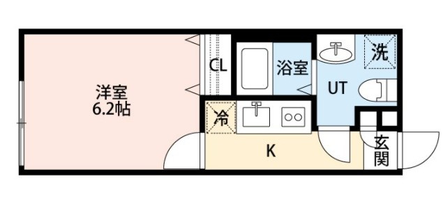 千葉市若葉区西都賀４丁目のアパートの間取り