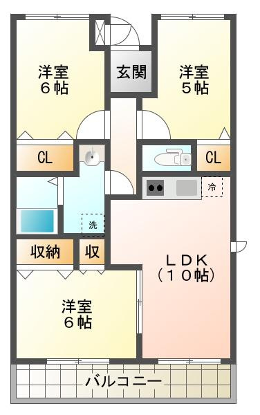 ビサイド大蔵谷の間取り