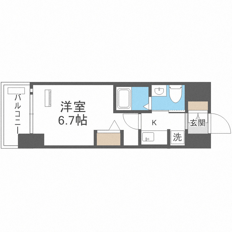 エステムコート阿波座プレミアムの間取り