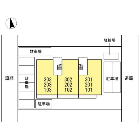 春日井市如意申町４丁目のアパートの駐車場