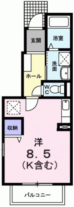 プチフルールAの間取り