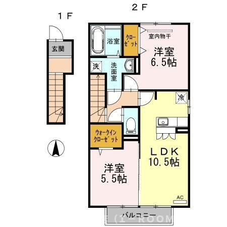 【間取り】 | リヴェール来住　B棟