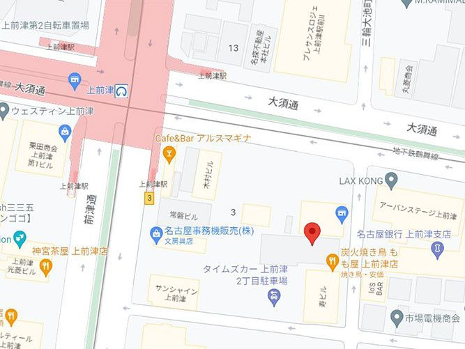 上前津エフワンビルⅡの地図
