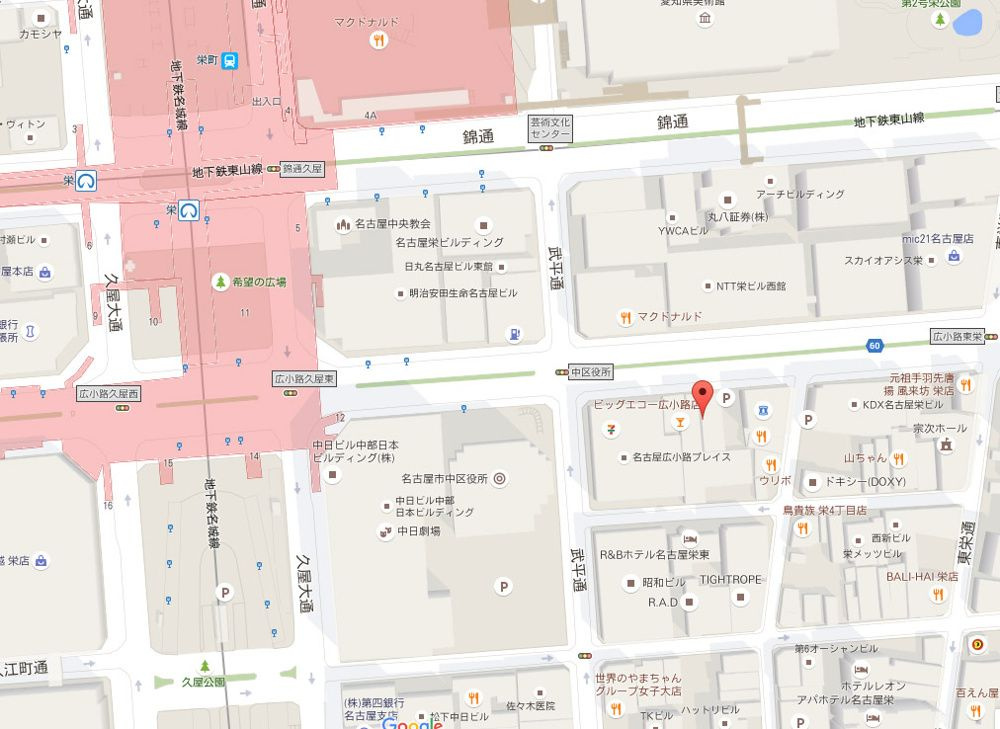 栄イーストビルの地図