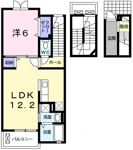 ポレール伊川Ⅲの間取り