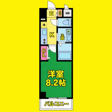 THE RESIDENCE SAKURAYAMA WEST　名古屋市賃貸　仲介手数料無料の間取り