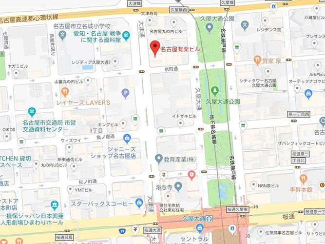 名古屋有楽ビルの地図