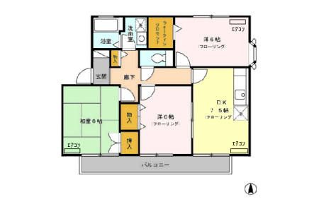 ハーモニス国分寺　ＡＢＣの間取り