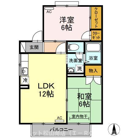 【間取り】 | エスポワール３４　D棟