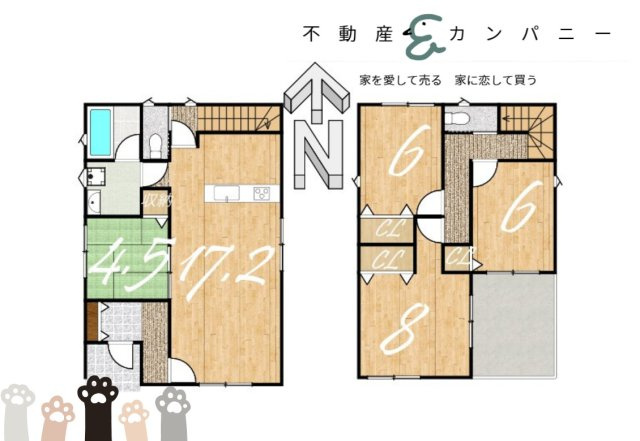 クレイドルガーデン松山市中村第2‐1号棟　松山市中村4丁目新築戸建の間取り