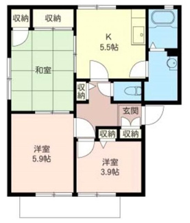 【間取り】 | ＳｈａＭａｉｓｏｎ　　ヴィレッジ・グローリーＣ