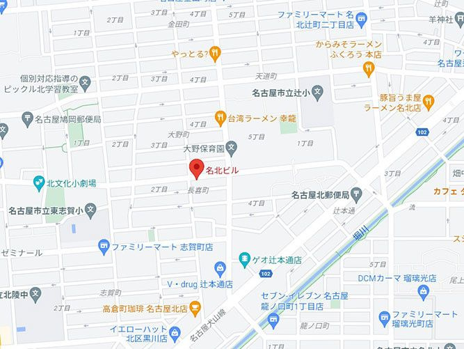 名北ビルの地図