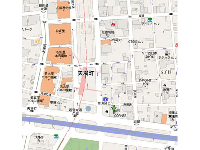 名古屋若宮ビルの地図