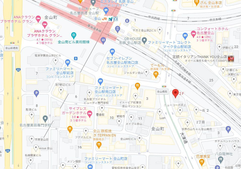 SOLUX金山の地図