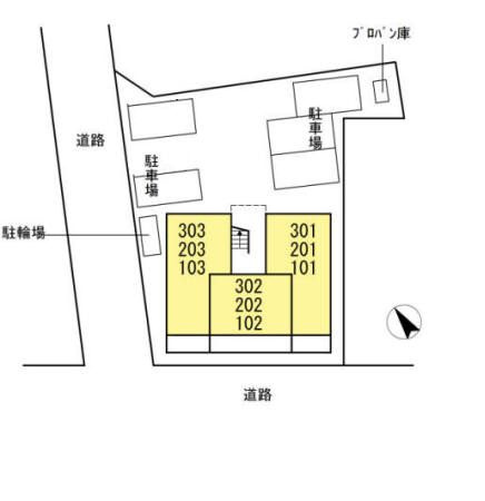ボヌール東栄　　　刈谷市近郊の賃貸はクラスホームの区画図
