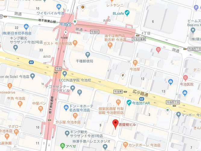 菩提樹ビルの地図